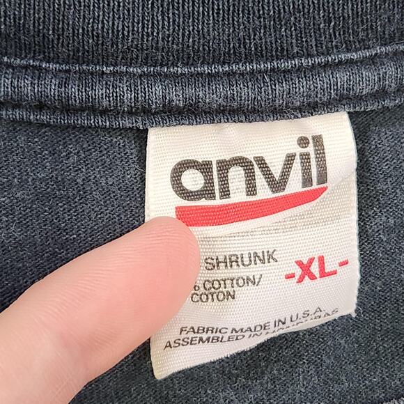 VTG Y2K Iron Horse Saloon T Shirt Mens XL Black USA All The Way Uncle Sam 2001 - Picture 9 of 11